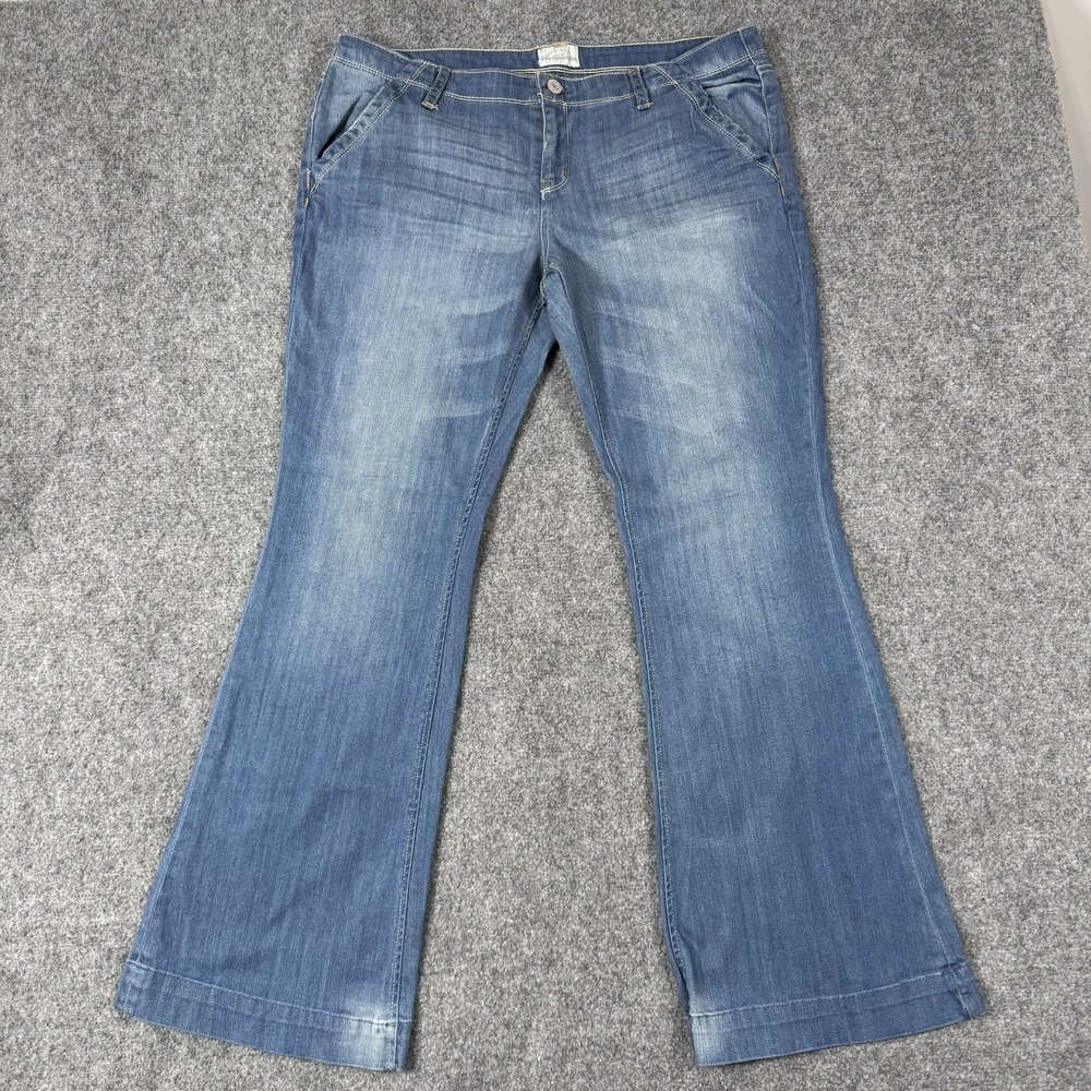 👖 Aeropostale Hailey Flare Jeans Womens 17/18 REG Blue Denim Skinny Flare